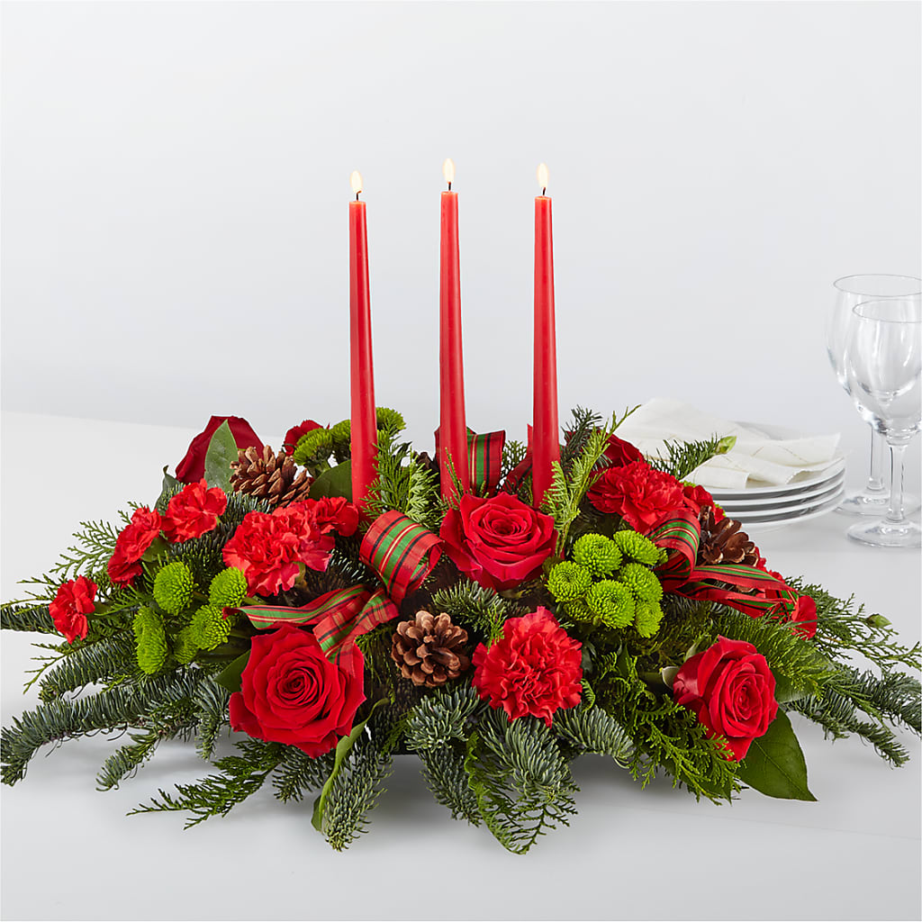 By the Candlelight Centerpiece – MELODY'S FLOWERS, Burlington WA