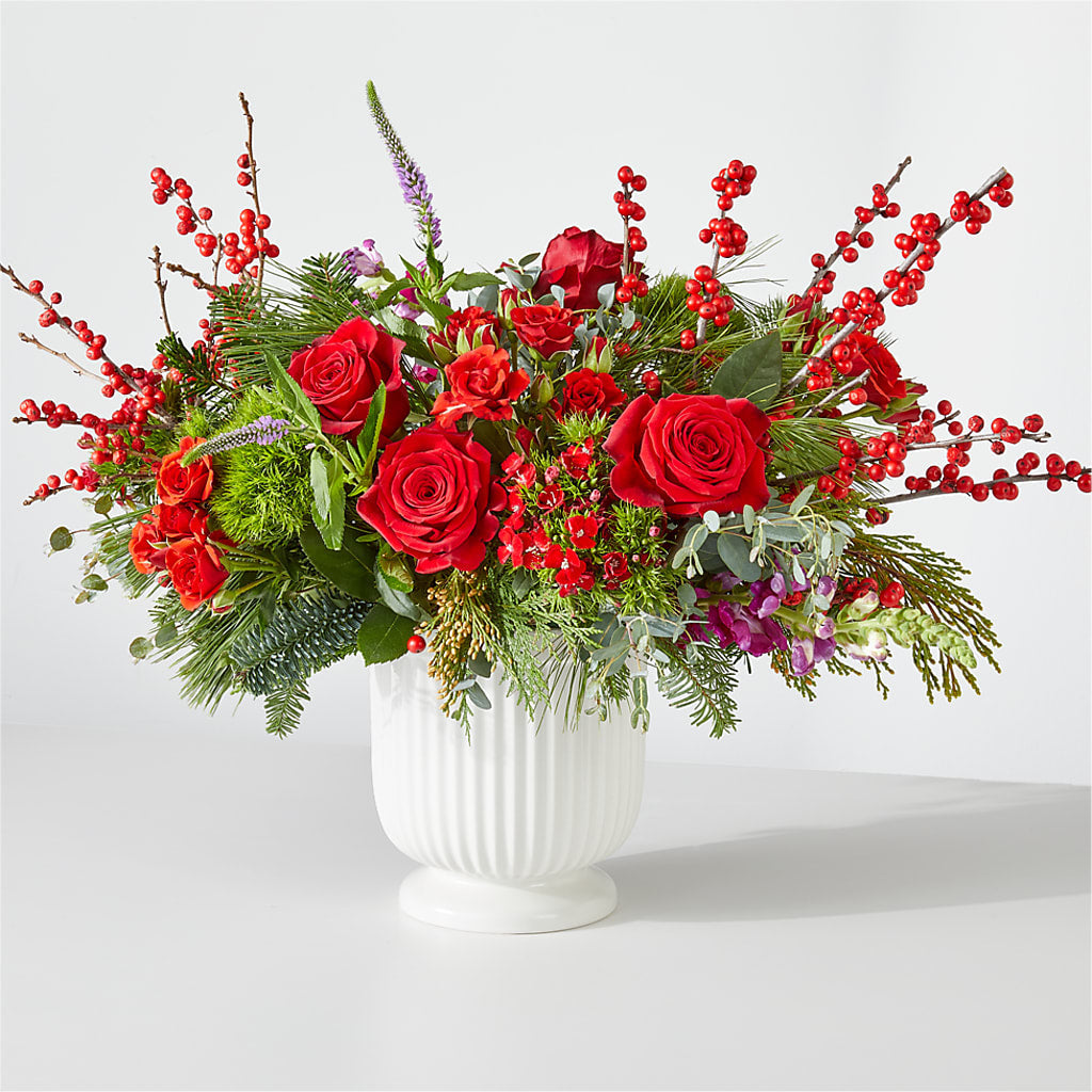 Big Red Bow Bouquet – MELODY'S FLOWERS, Burlington WA