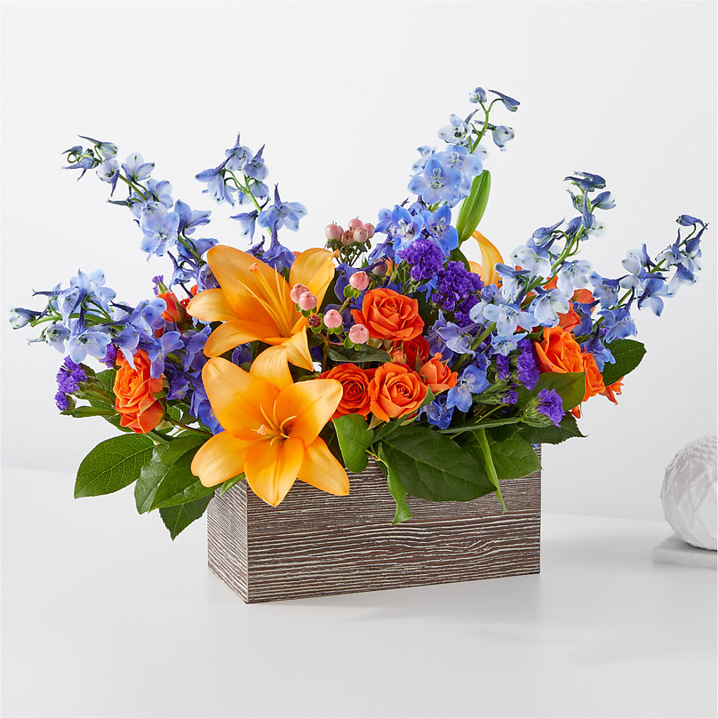 Radiant Citrus Box Bouquet – MELODY'S FLOWERS, Burlington WA
