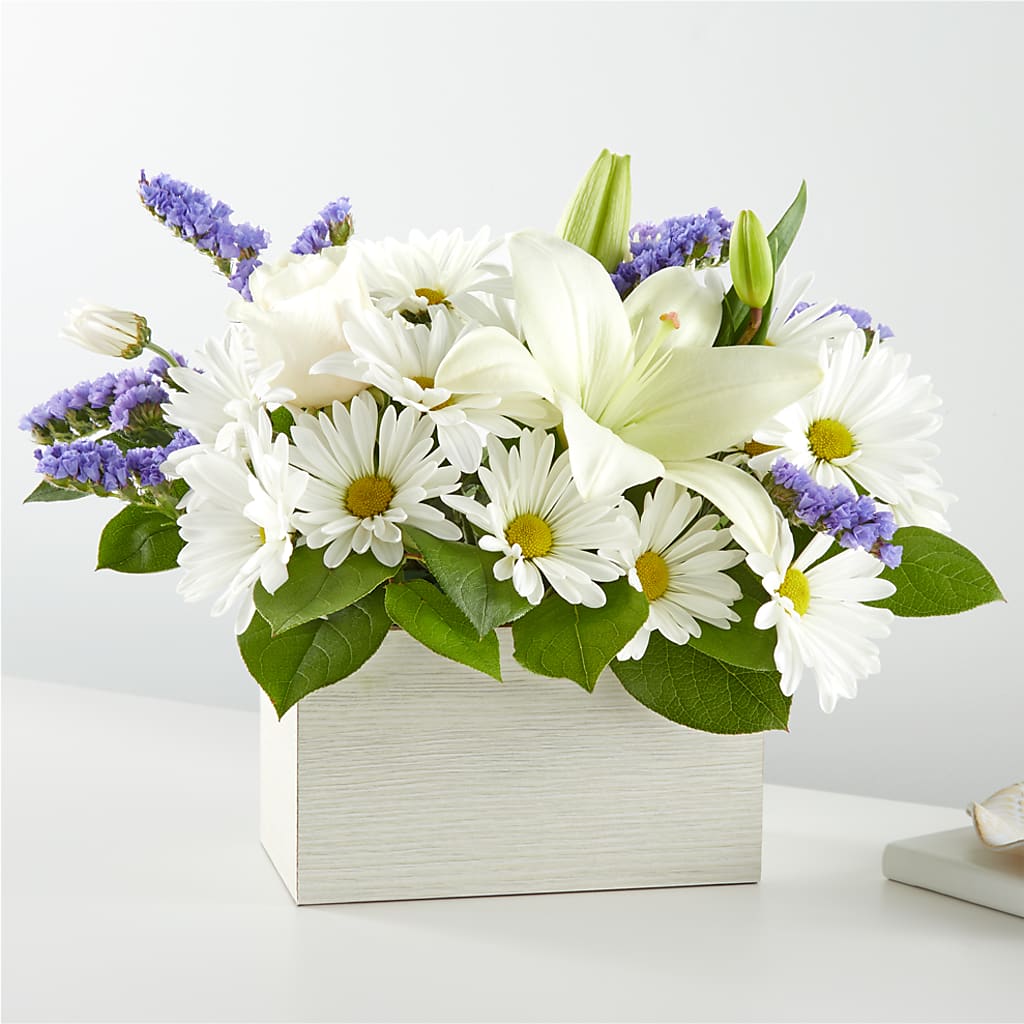 Beyond Blue Box Bouquet – MELODY'S FLOWERS, Burlington WA