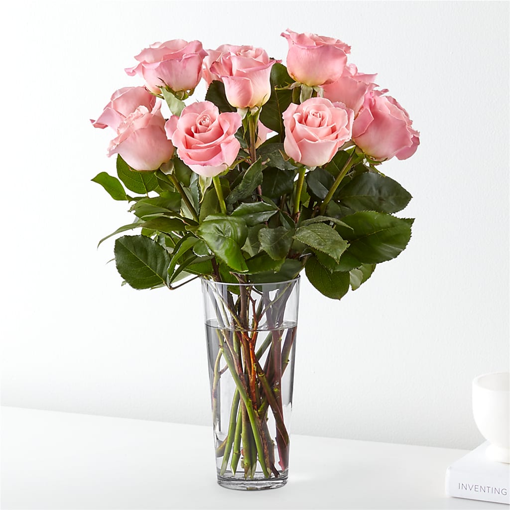 Long Stem Pink Rose Bouquet – MELODY'S FLOWERS, Burlington WA