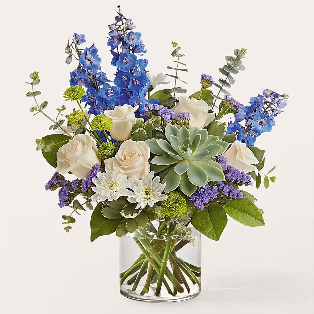 Cerulean Waves Bouquet – MELODY'S FLOWERS, Burlington WA