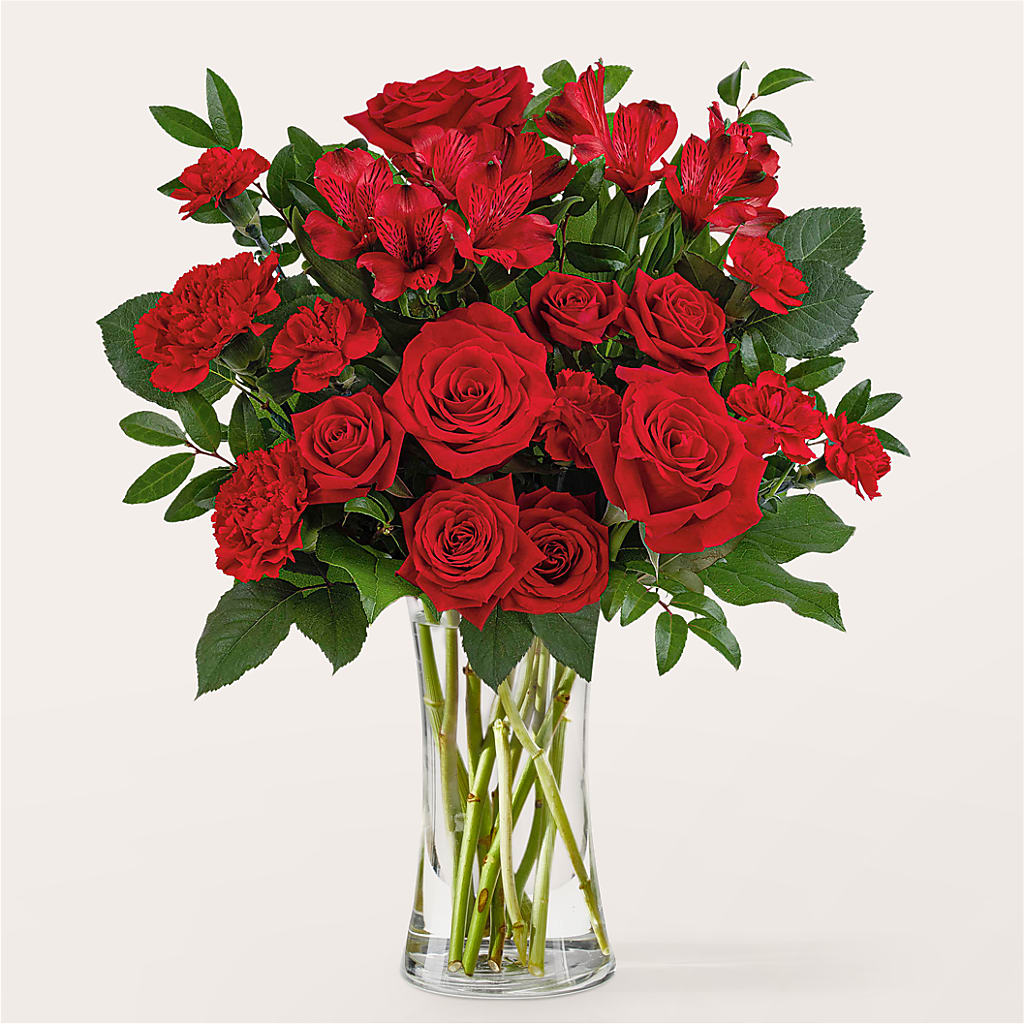Brilliant Ruby Bouquet – MELODY'S FLOWERS, Burlington WA