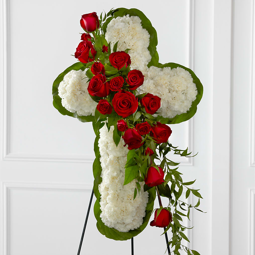 Floral Cross Easel – MELODY'S FLOWERS, Burlington WA