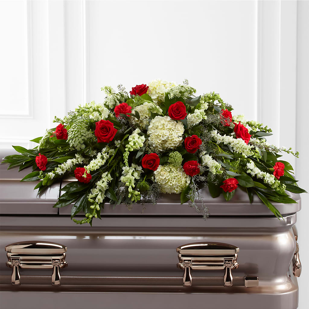 Sincerity Casket Spray – MELODY'S FLOWERS, Burlington WA