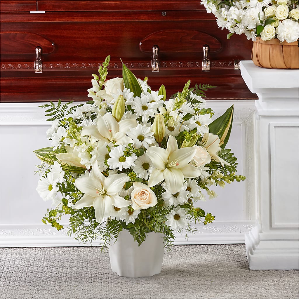 Thoughts of Tranquility Floor Basket – MELODY'S FLOWERS, Burlington WA