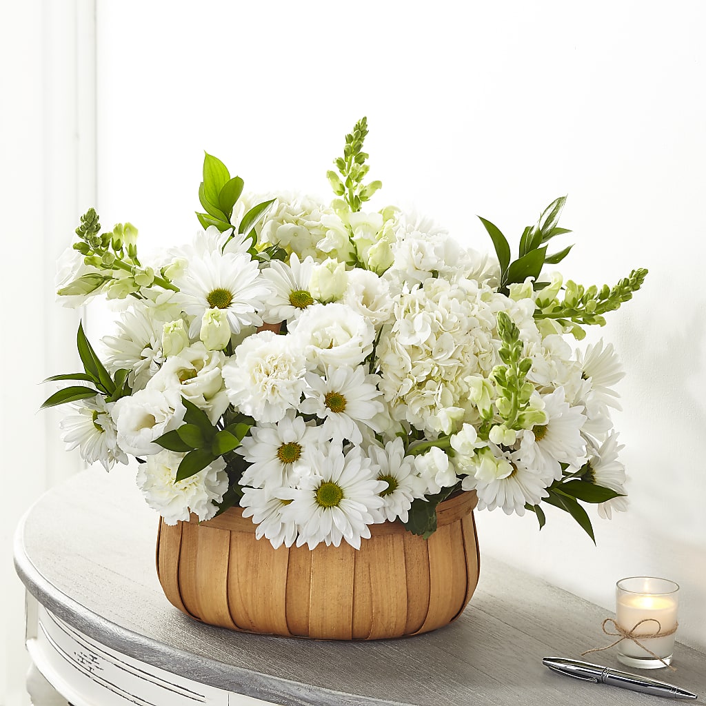 Pure Ivory Basket – MELODY'S FLOWERS, Burlington WA