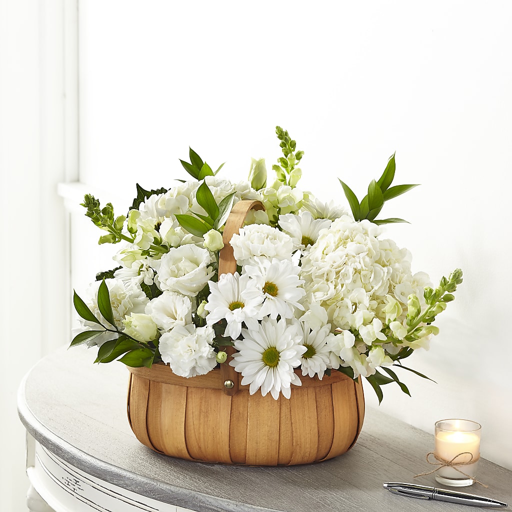 Pure Ivory Basket – MELODY'S FLOWERS, Burlington WA