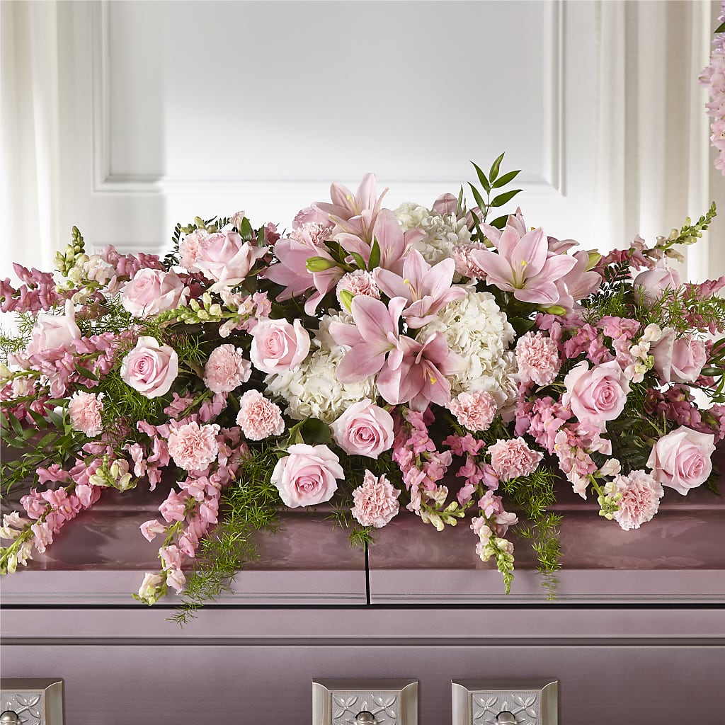 Life & Remembrance Casket Spray – MELODY'S FLOWERS, Burlington WA