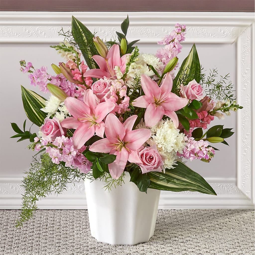 Simply Serene Floor Basket – MELODY'S FLOWERS, Burlington WA