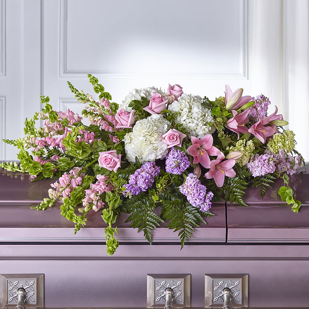 Life's Gratitude Casket Spray – MELODY'S FLOWERS, Burlington WA