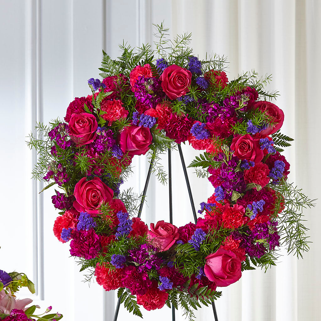 Calming Colors Wreath – MELODY'S FLOWERS, Burlington WA