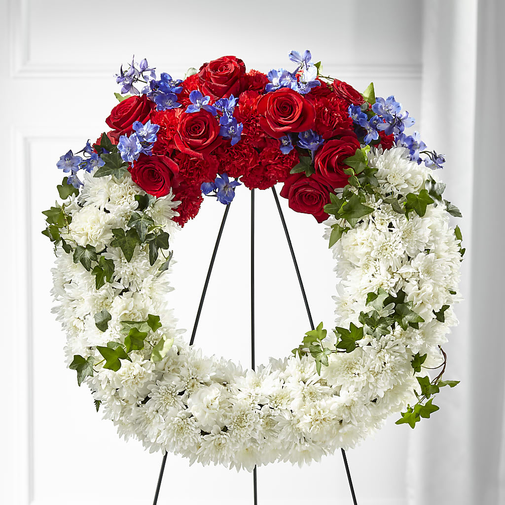 Patriotic Passion Wreath – MELODY'S FLOWERS, Burlington WA