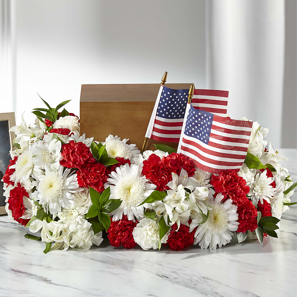 Spirit of Patriotism Cremation Adornment – MELODY'S FLOWERS, Burlington WA