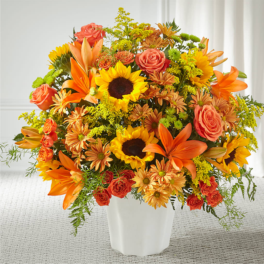 Harvest Thoughts Floor Basket – MELODY'S FLOWERS, Burlington WA