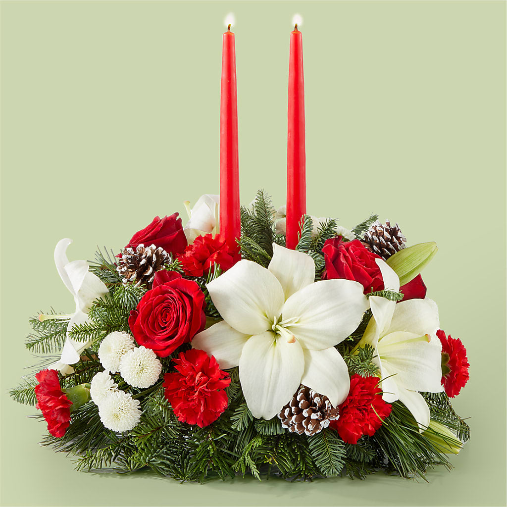 Seasonal Festivities Centerpiece – MELODY'S FLOWERS, Burlington WA