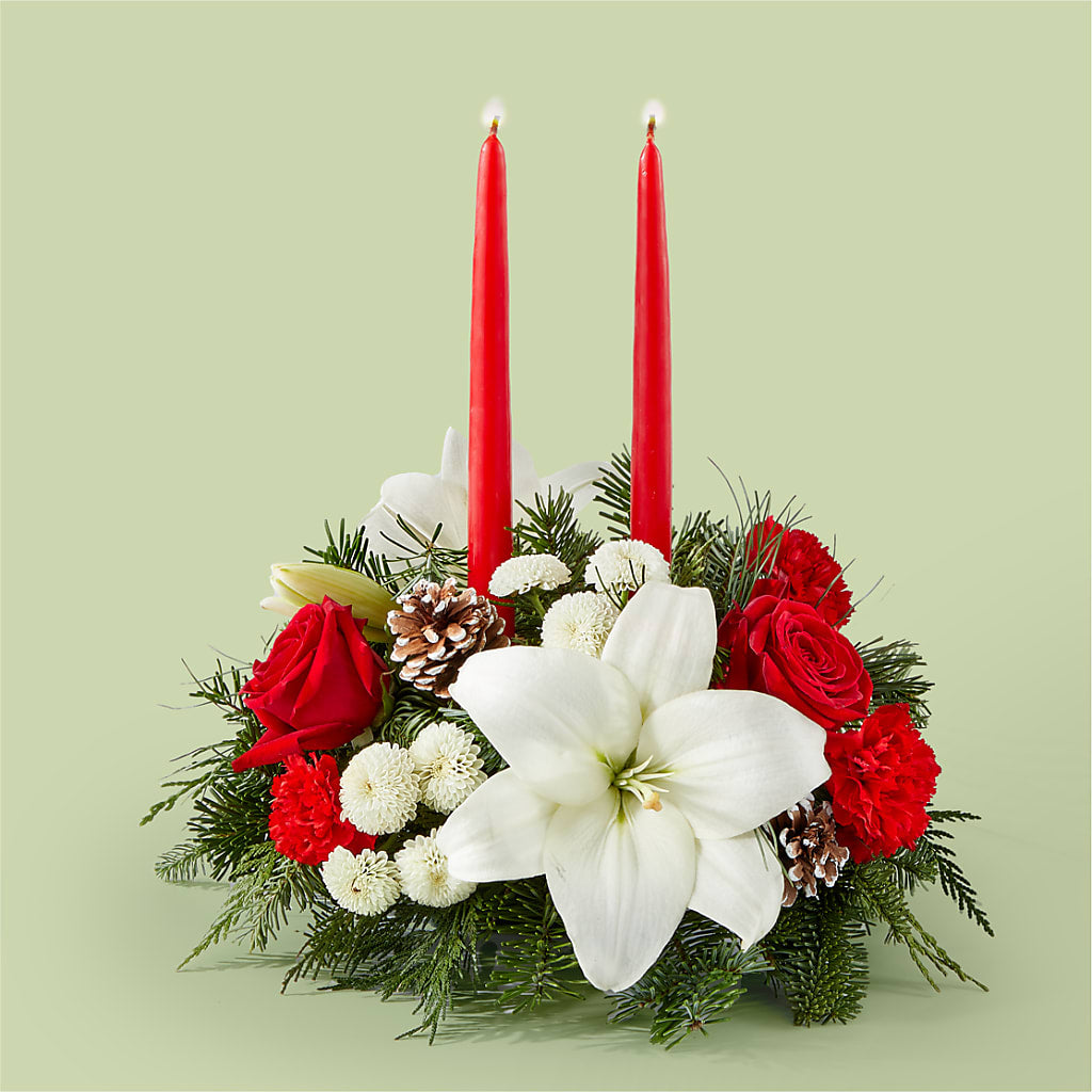 Seasonal Festivities Centerpiece – MELODY'S FLOWERS, Burlington WA