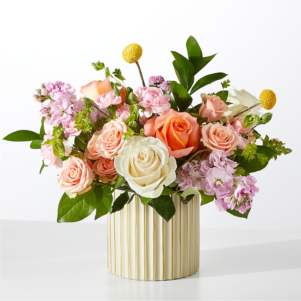 French Market Bouquet with Ivory Vase – MELODY'S FLOWERS, Burlington WA
