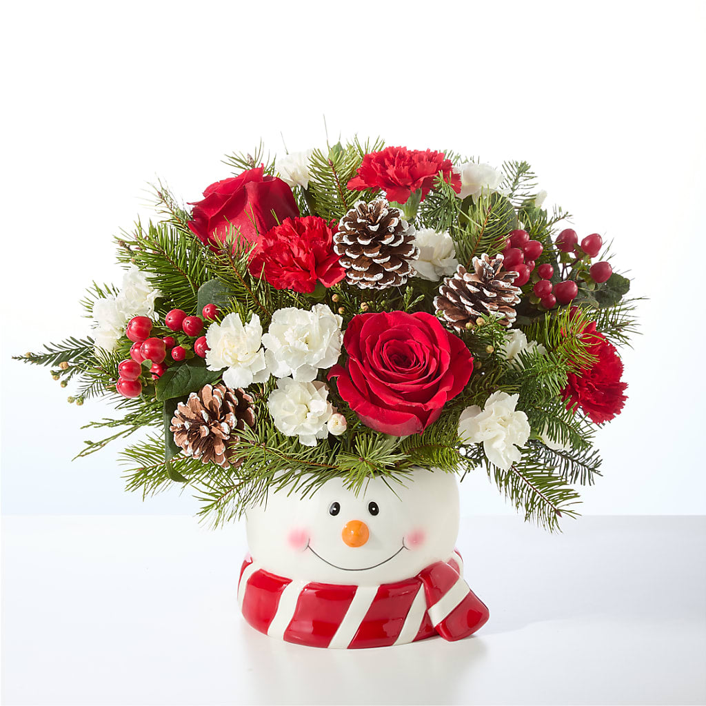 Jolly Snowman Bouquet – MELODY'S FLOWERS, Burlington WA