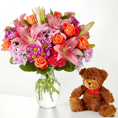 One and Only Bouquet and Bear Bundle – MELODY'S FLOWERS, Burlington WA