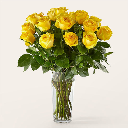 Long Stem Yellow Rose Bouquet – MELODY'S FLOWERS, Burlington WA