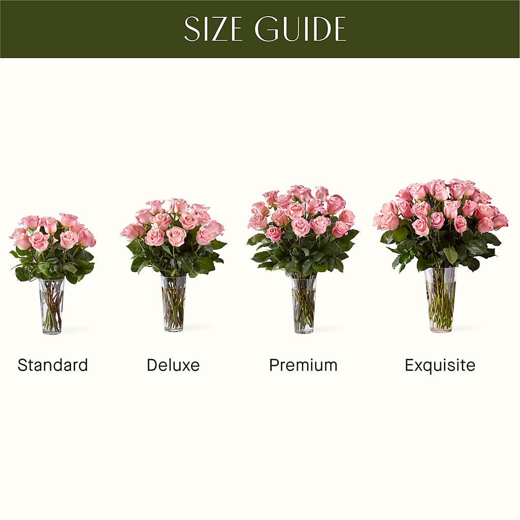 Long Stem Pink Rose Bouquet – MELODY'S FLOWERS, Burlington WA