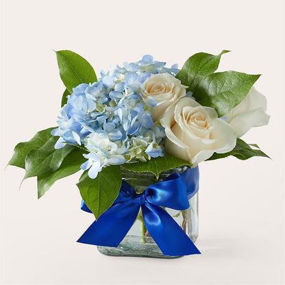 Sky Blue Delight Bouquet – MELODY'S FLOWERS, Burlington WA