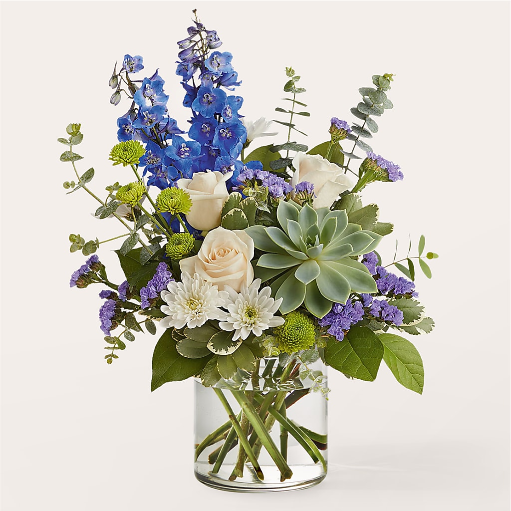 Cerulean Waves Bouquet – MELODY'S FLOWERS, Burlington WA