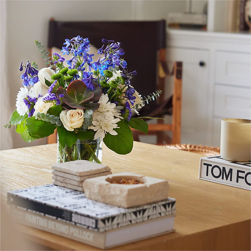 Cerulean Waves Bouquet – MELODY'S FLOWERS, Burlington WA