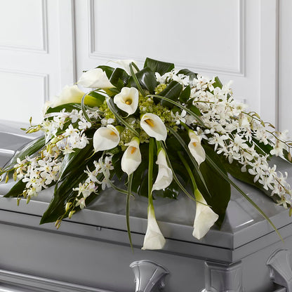 Angel Wings Casket Spray – MELODY'S FLOWERS, Burlington WA