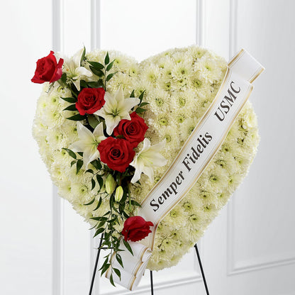 Heartfelt Hero Standing Heart – MELODY'S FLOWERS, Burlington WA