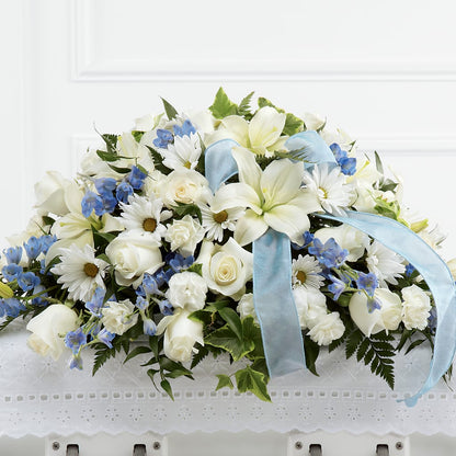 Tender Treasure Casket Spray – MELODY'S FLOWERS, Burlington WA