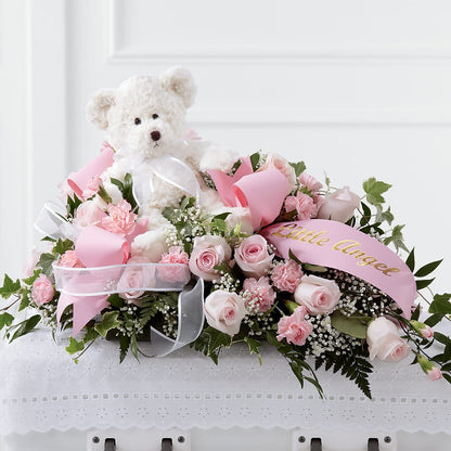Touch of Sympathy Casket Spray – MELODY'S FLOWERS, Burlington WA