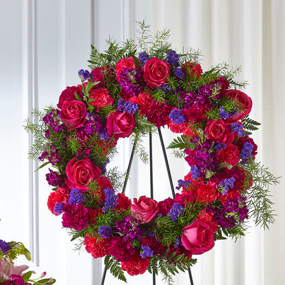 Calming Colors Wreath – MELODY'S FLOWERS, Burlington WA