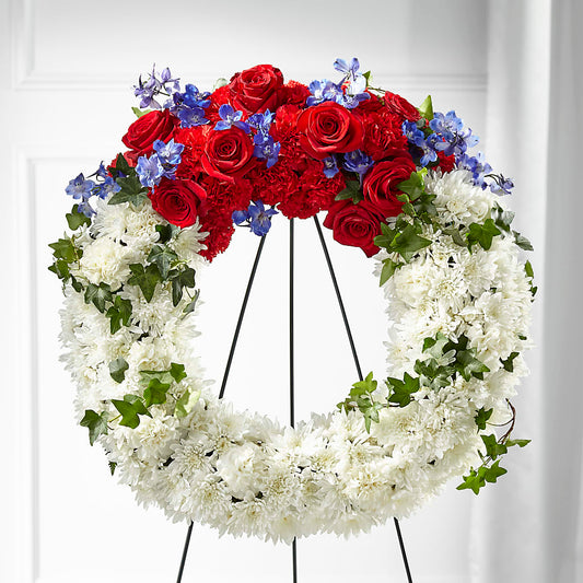 Patriotic Passion Wreath – MELODY'S FLOWERS, Burlington WA