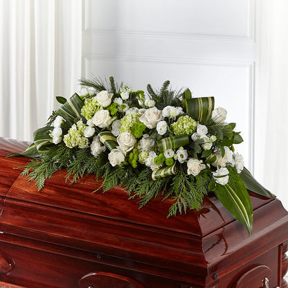 Hopeful Gesture Casket Spray – MELODY'S FLOWERS, Burlington WA