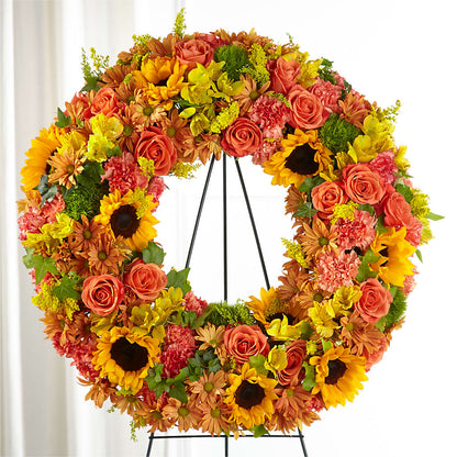 Autumnal Memories Wreath (Standard) – MELODY'S FLOWERS, Burlington WA