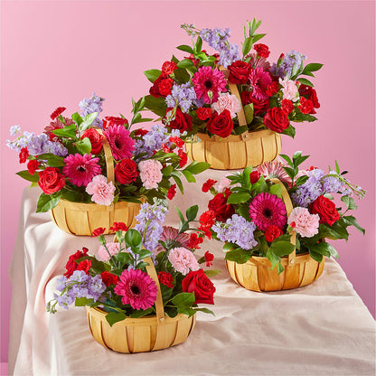 Pink Picnic Basket – MELODY'S FLOWERS, Burlington WA