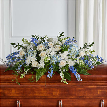 Timeless Essence Casket Spray – MELODY'S FLOWERS, Burlington WA