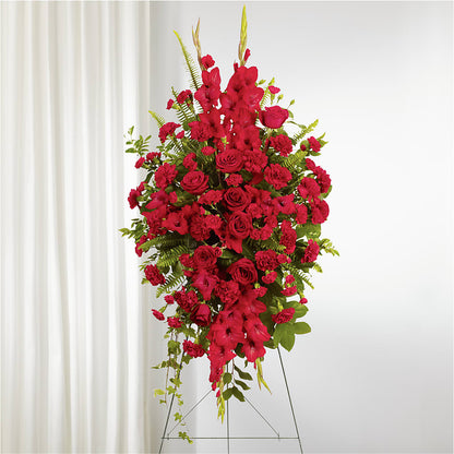 From the Heart Standing Spray – MELODY'S FLOWERS, Burlington WA