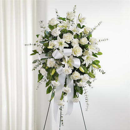 With Care Standing Spray – MELODY'S FLOWERS, Burlington WA