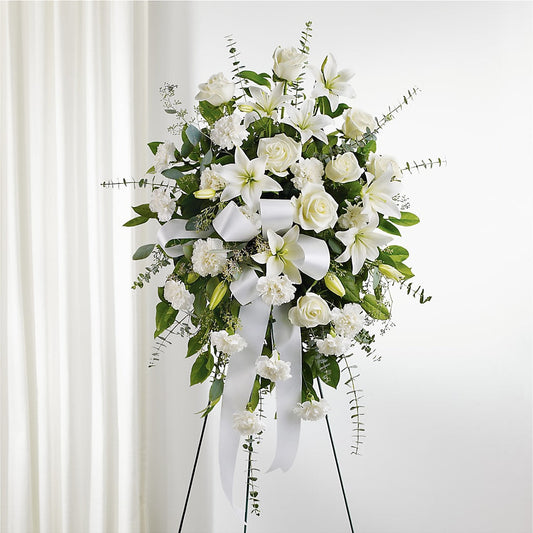 With Care Standing Spray – MELODY'S FLOWERS, Burlington WA