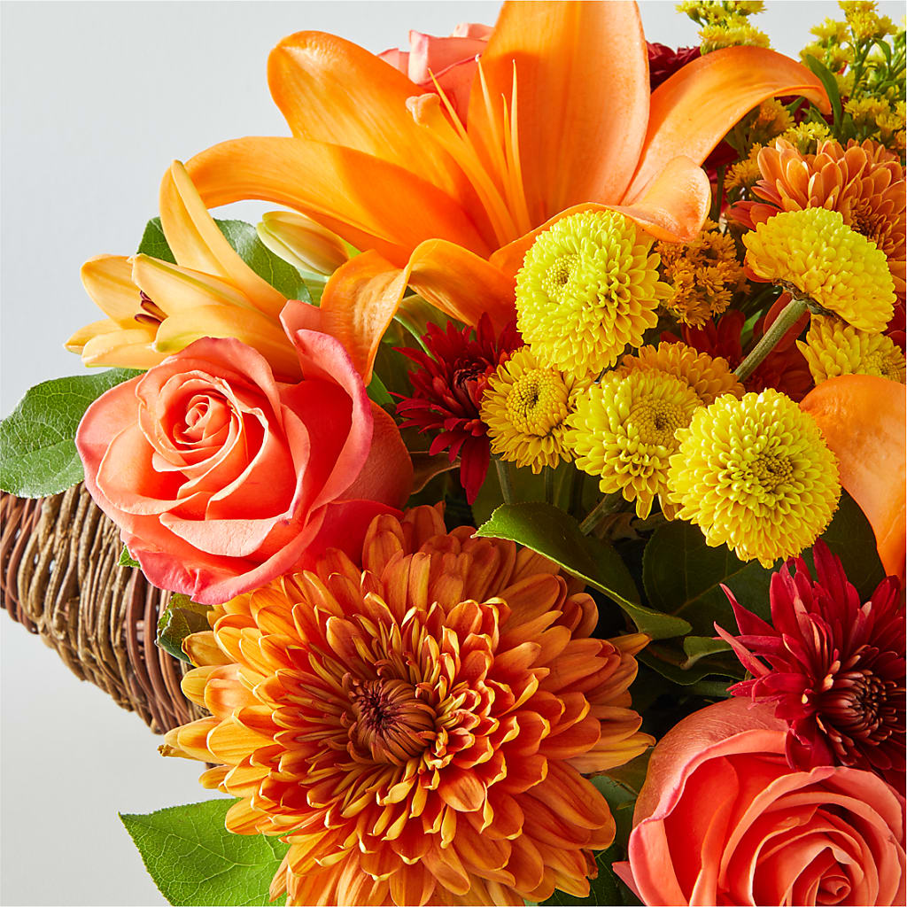 Bouquet of Blessings Cornucopia – MELODY'S FLOWERS, Burlington WA