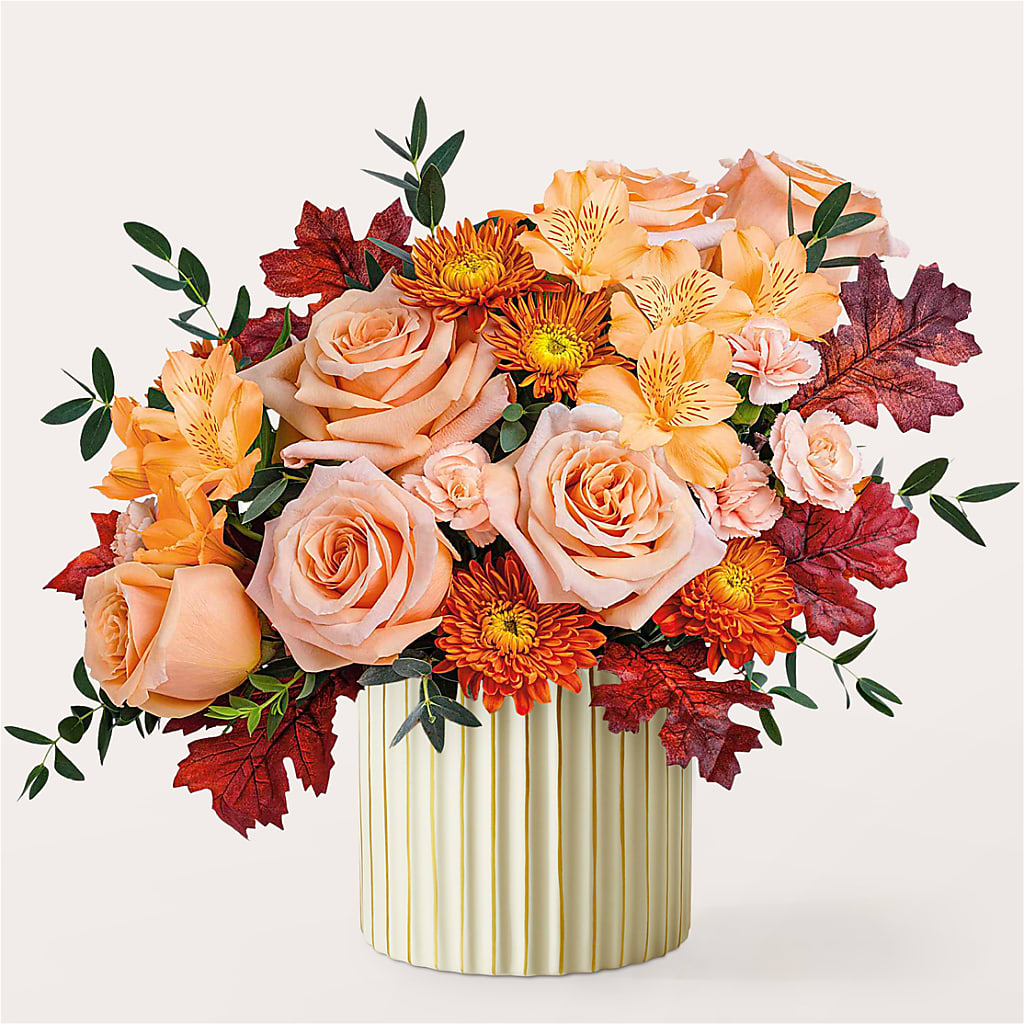 Spiced Latte Bouquet with Ivory Vase – MELODY'S FLOWERS, Burlington WA